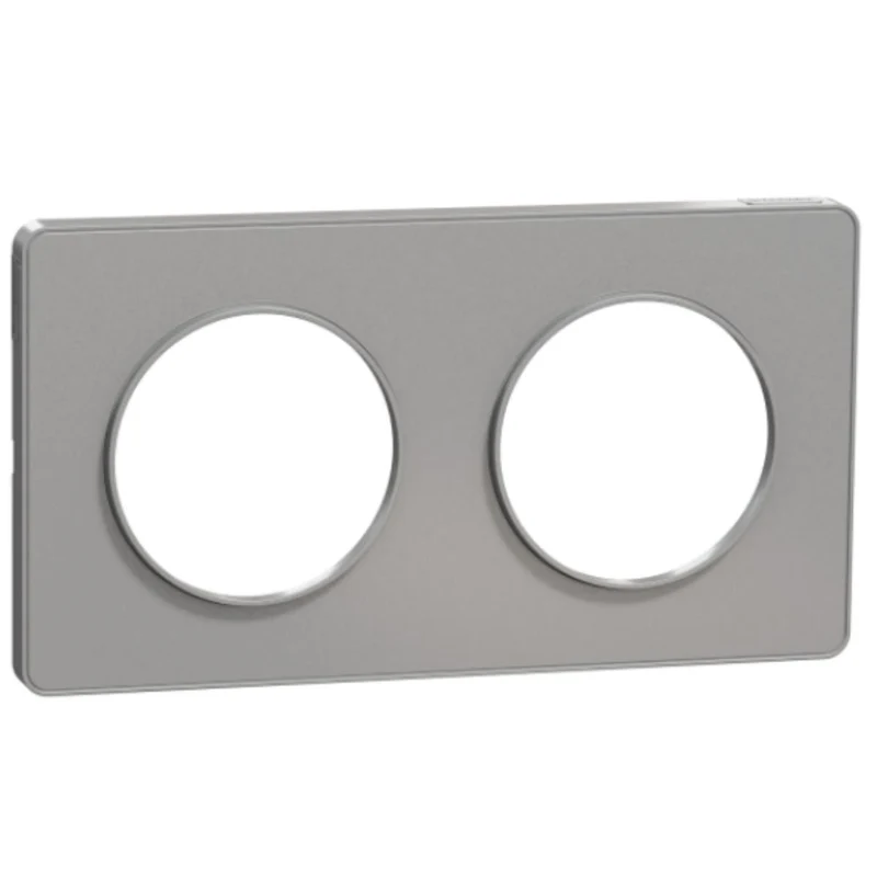 Plaque 2 postes horizontale/verticale - Odace Touch - Schneider