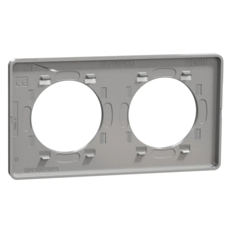 Plaque 2 postes horizontale/verticale - Odace Touch - Schneider