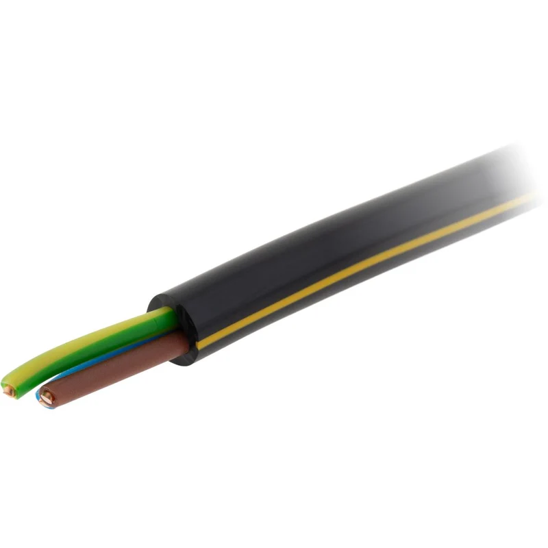 Câble électrique U-1000 R2V 3G2,5mm² noir - Zenitech