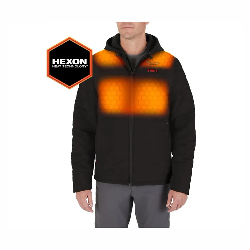 Veste chauffante matelassée M12 Axis, grand (noir)