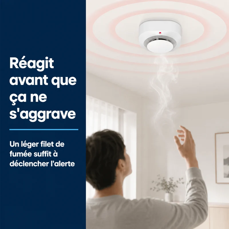 Détecteur de Fumée Sans Fil 433 MHz