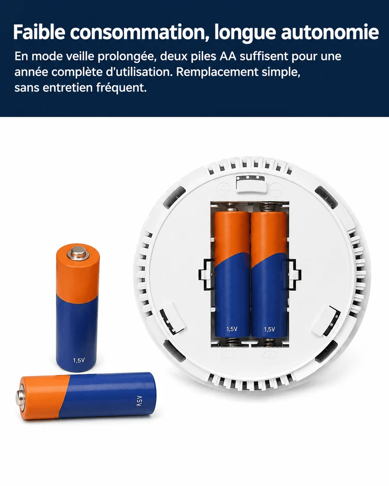 Détecteur de Monoxyde de Carbone WiFi avec Écran LCD