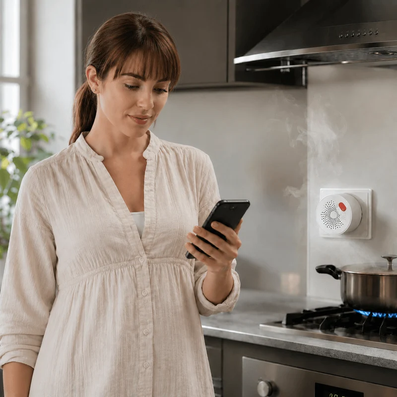 Détecteur de Gaz Combustible WiFi Tuya – Méthane & GPL