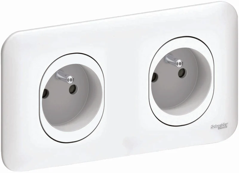 Prise 2P+T 16A connexion auto - Ovalis - Schneider