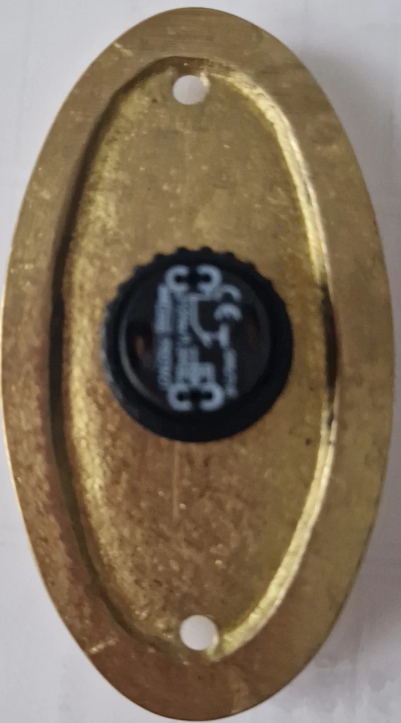 Bouton sonnette laiton lisse art-nouveau milan