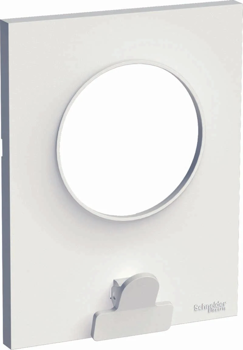 Plaque de finition 1 poste + pince polyvalente Odace - Schneider