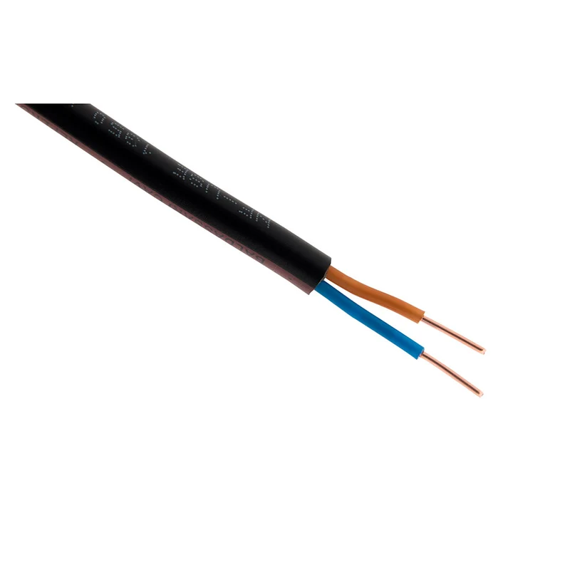 Câble électrique U-1000 R2V 2x1,5mm² noir - 100m - Zenitech
