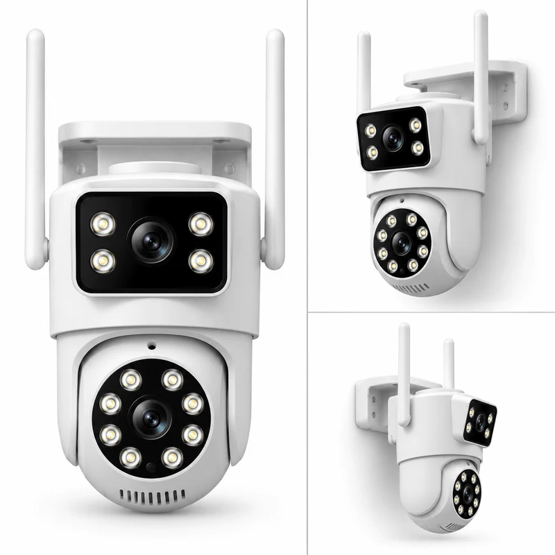 Caméra Extérieure WiFi PTZ Double Objectif