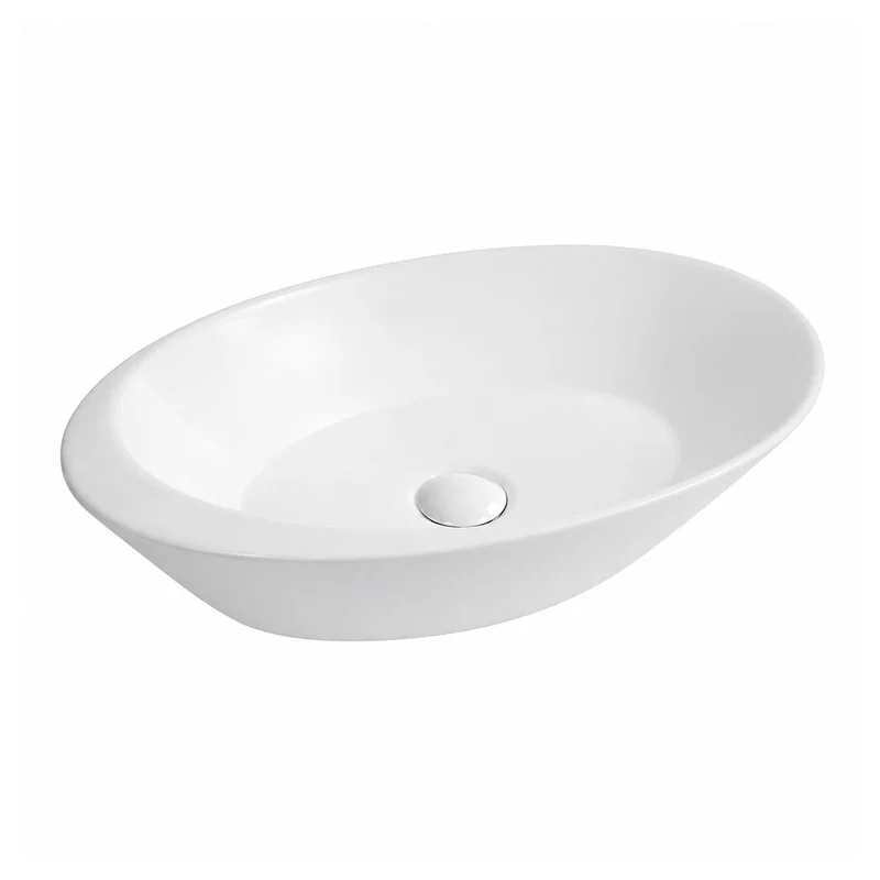 Vasque ovale Elio, blanc lustré, 23-1/2'' x 13'' x 5''