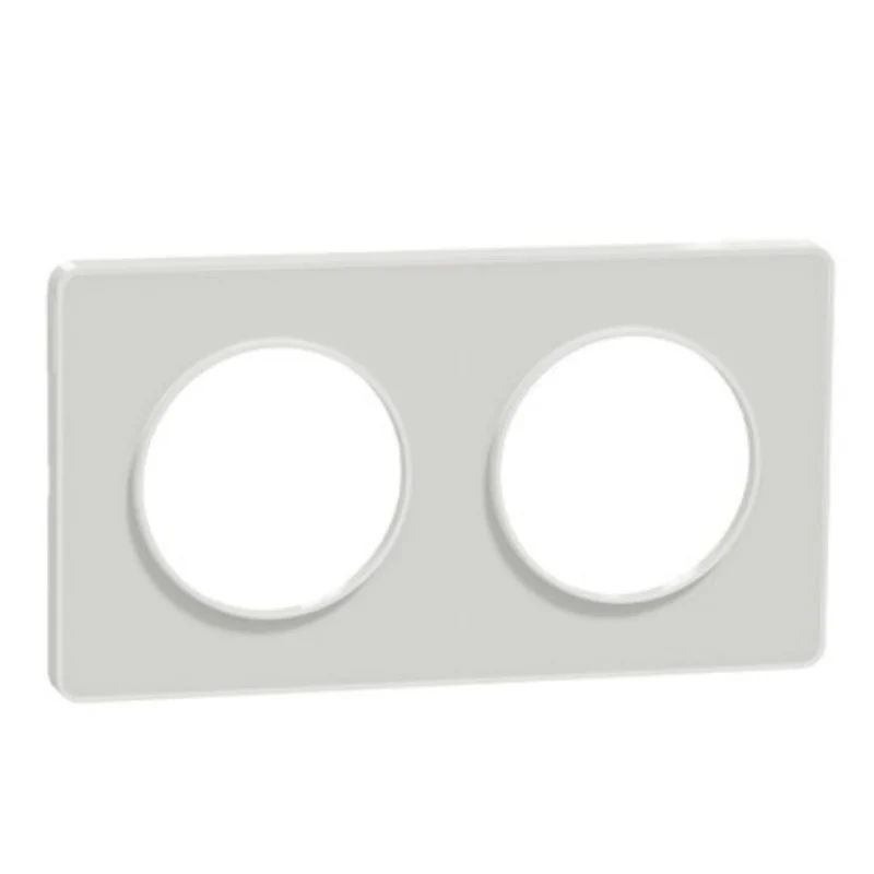 Plaque de finition 2 postes Odace Styl - translucide - Schneider