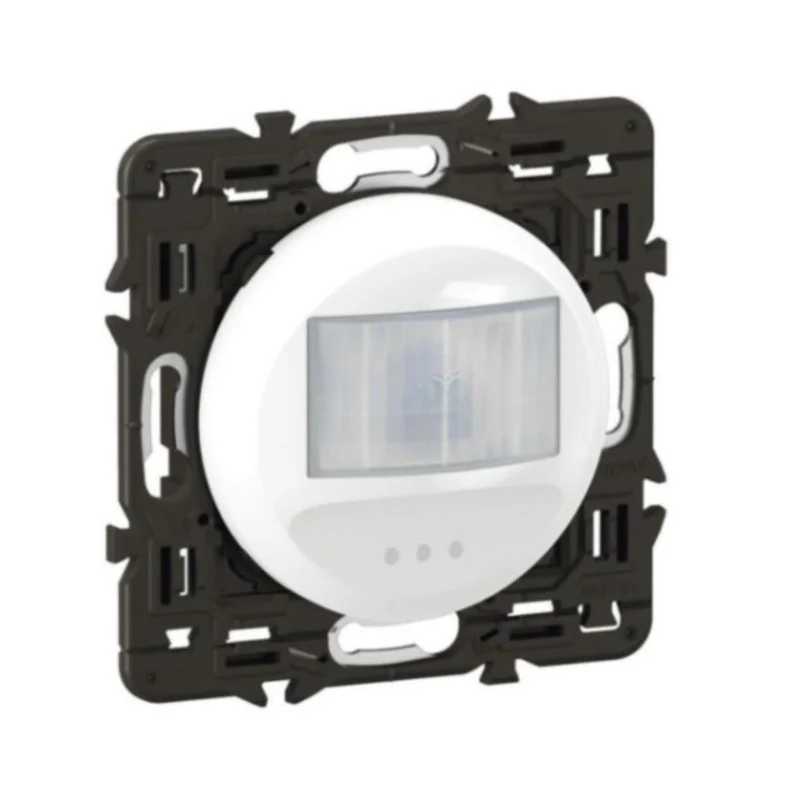 Détecteur mural 100W LED Céliane enjoliveur + support - Legrand