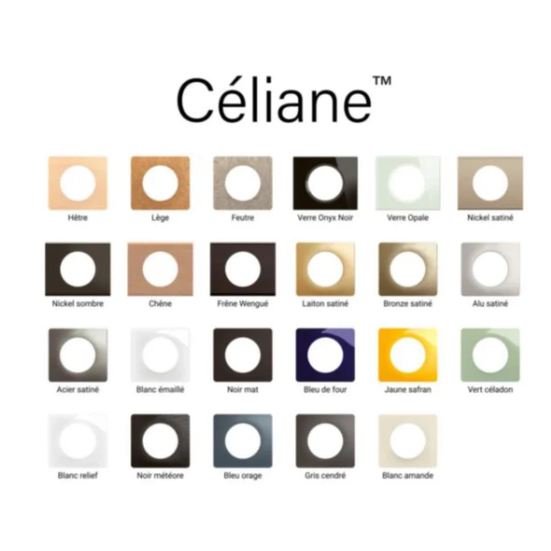 Plaque de finition Céliane monoposte - Gris cendré - Legrand