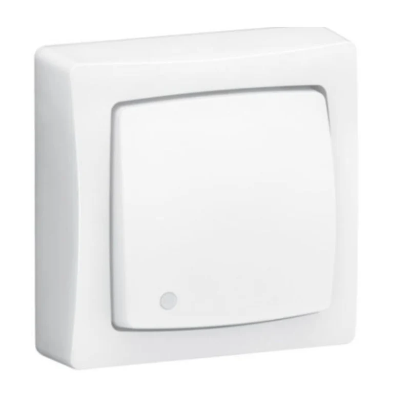 Interrupteur va-et-vient lumineux en saillie 2 modules 230V - Blanc - Legrand