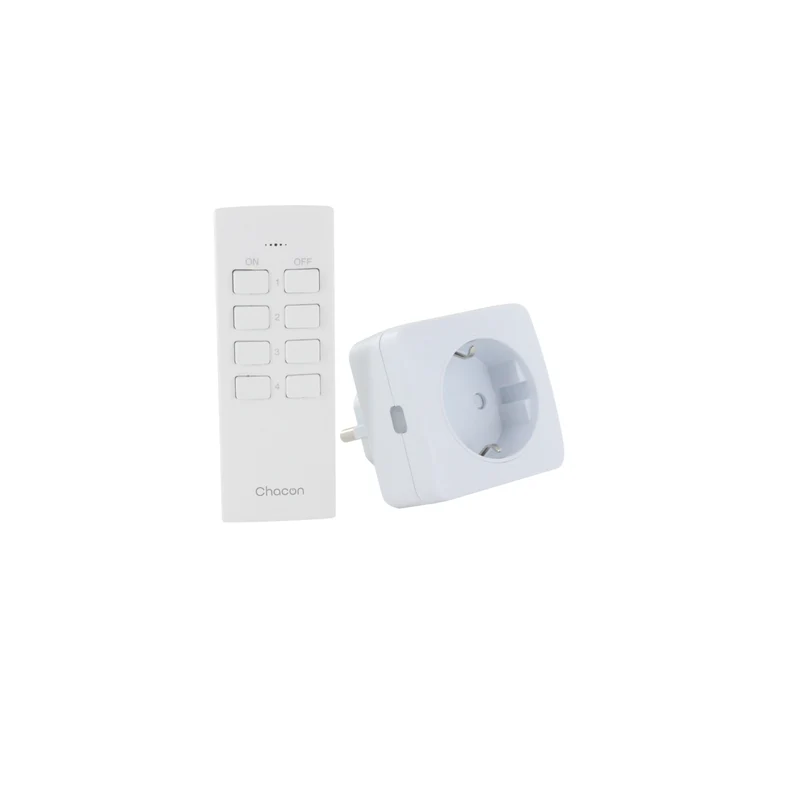 Set of two On/Off mini sockets and four-channel remote control