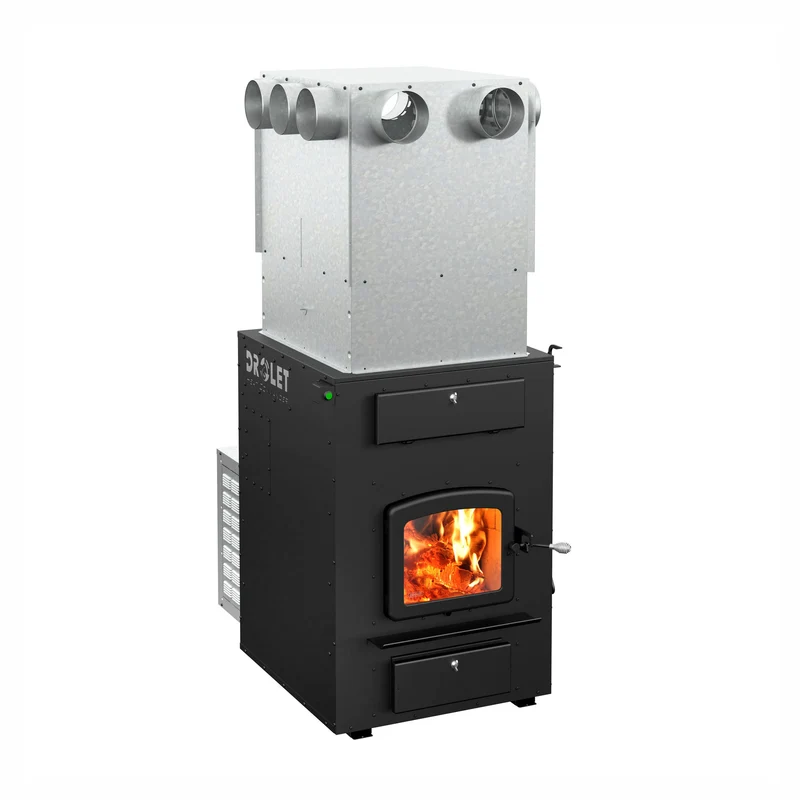 Fournaise à bois Heat Commander noire, 310 000 BTU
