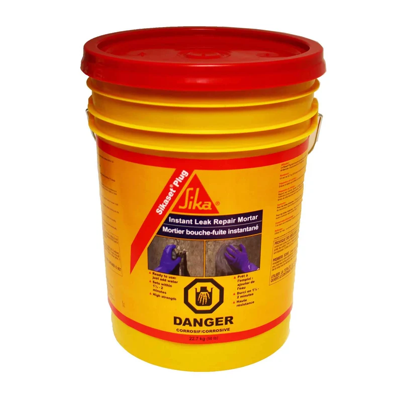 Mortier bouche-fuite instantané SikaSet Plug, 22,7 kg