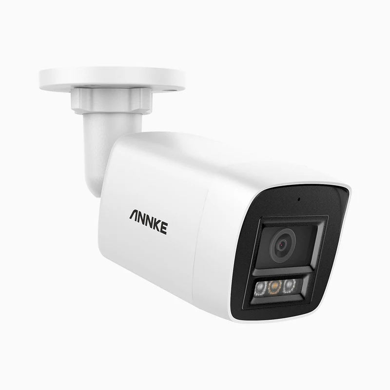 C1200 - Caméra de surveillance PoE extérieure 4K 12 MP, vision nocturne couleur et IR, détection des personnes et véhicules, H.265+, microphone intégré, carte microSD, IP67