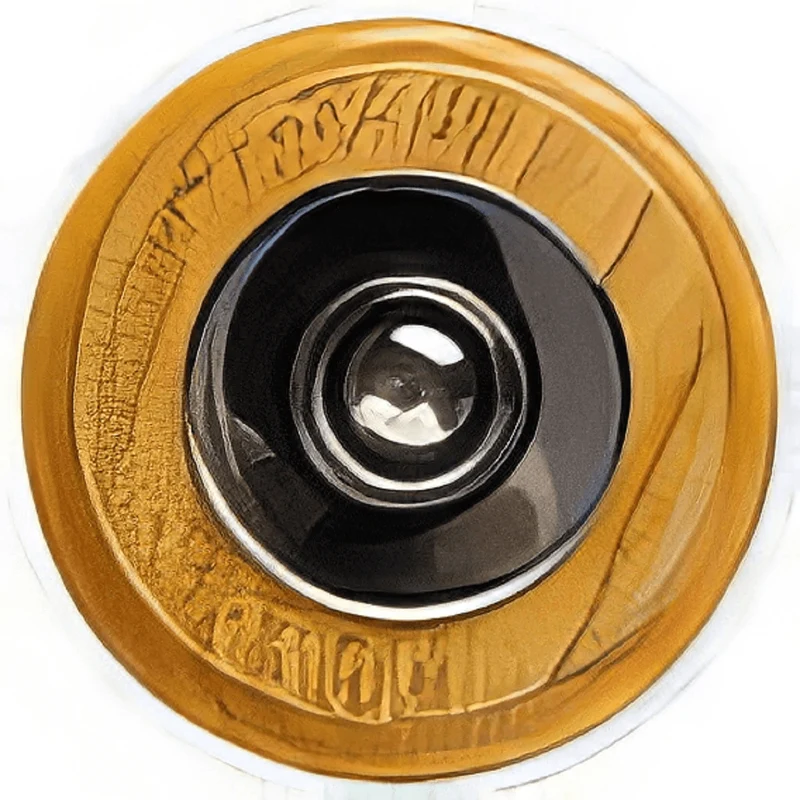 Sonnette Esterel filaire bois chêne rond collerette chrome