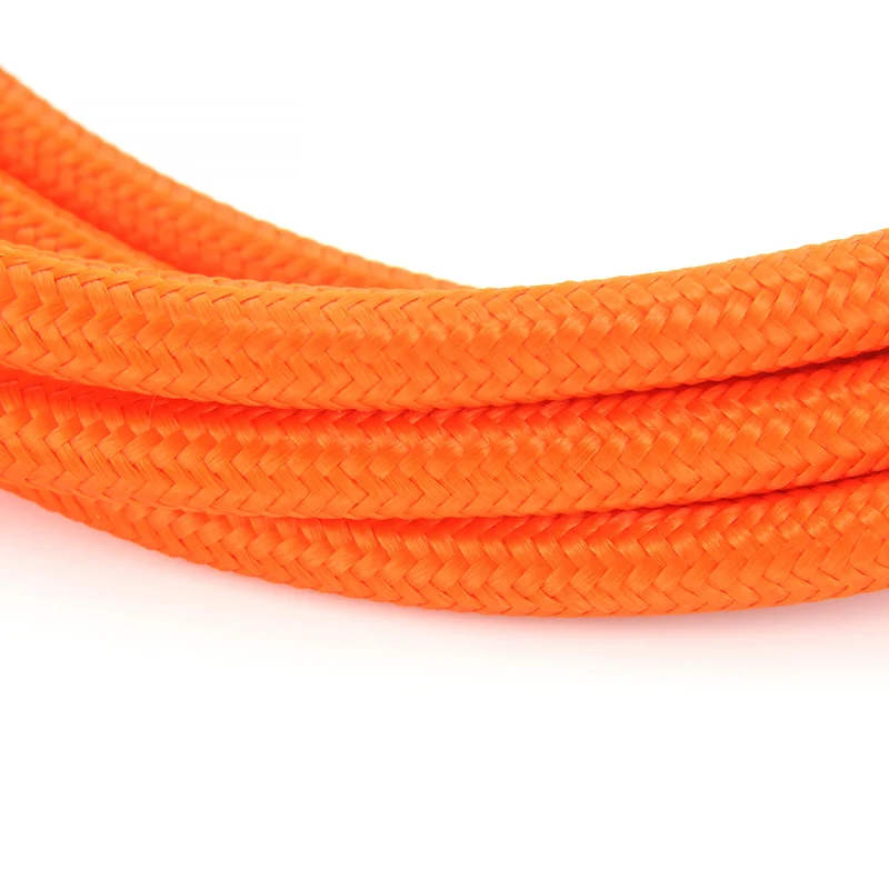 Silk fabric cable - 3 m - Orange