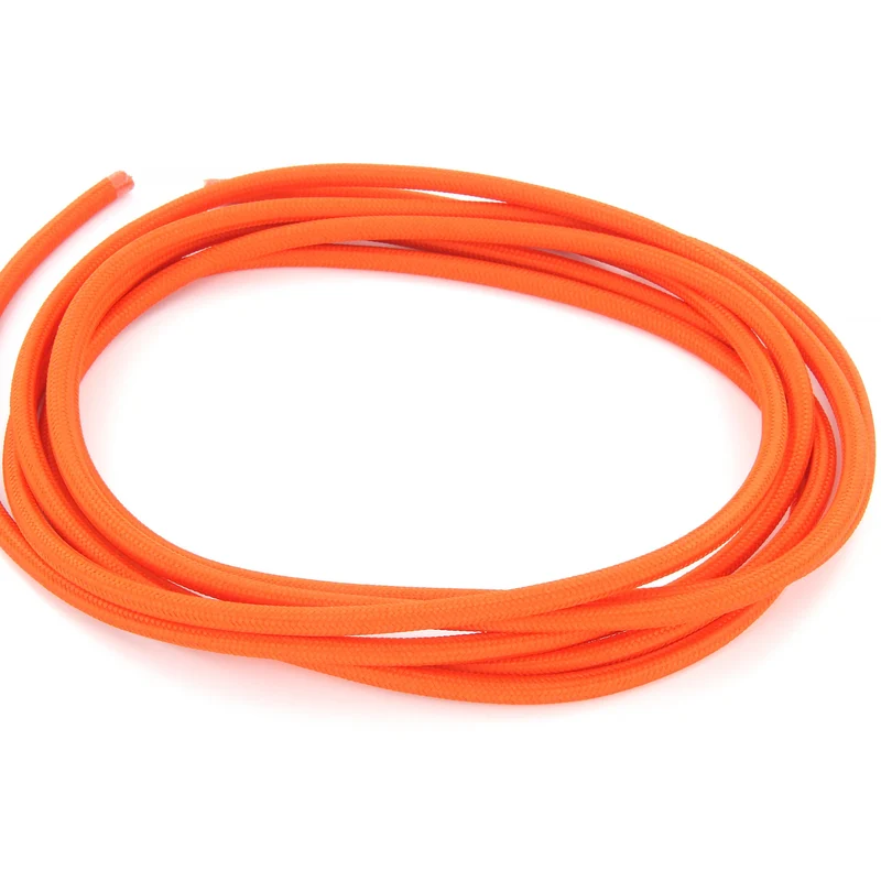 Silk fabric cable - 3 m - Orange