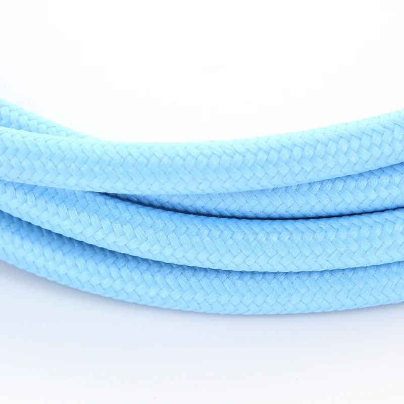 Silk fabric cable - 3 m - Sky blue