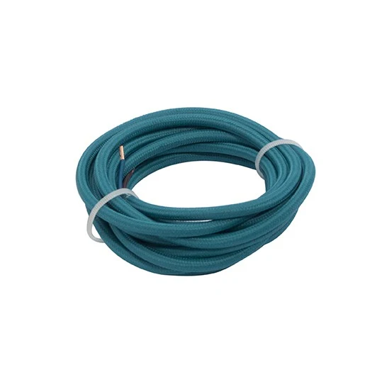 Fabric cable 3 m - Peacock blue