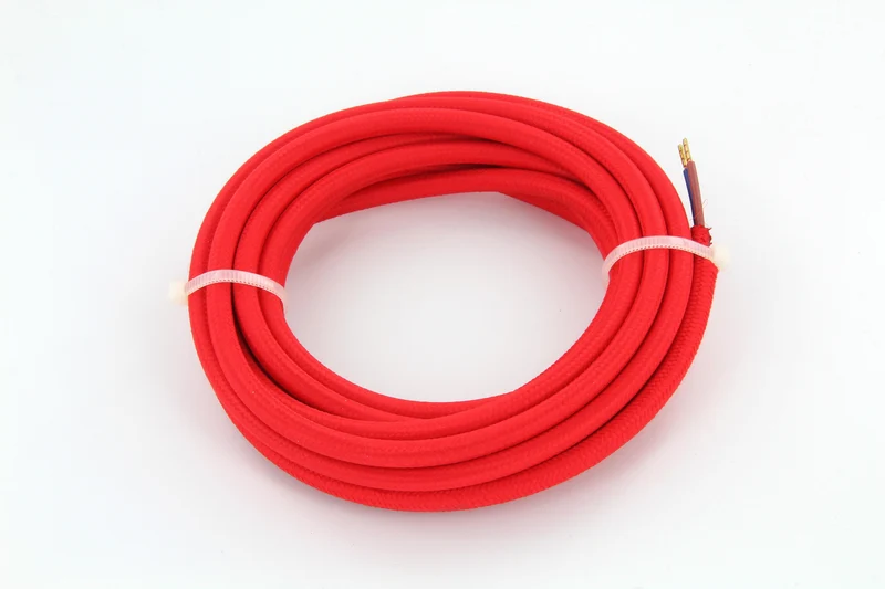 Fabric cable 3 m - Red