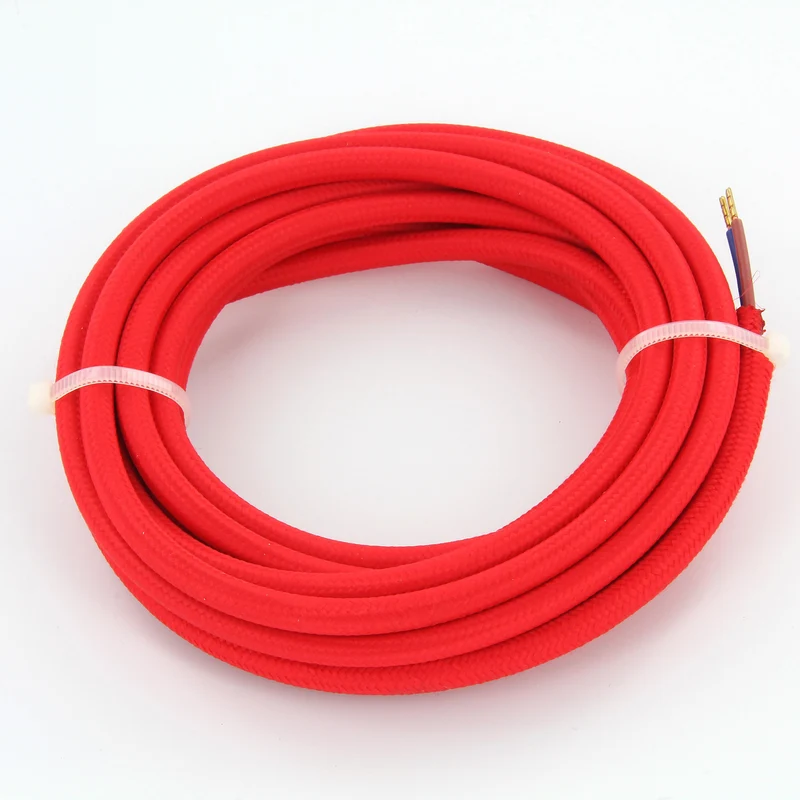 Fabric cable 3 m - Red