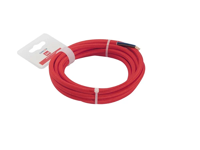 Fabric cable 3 m - Red