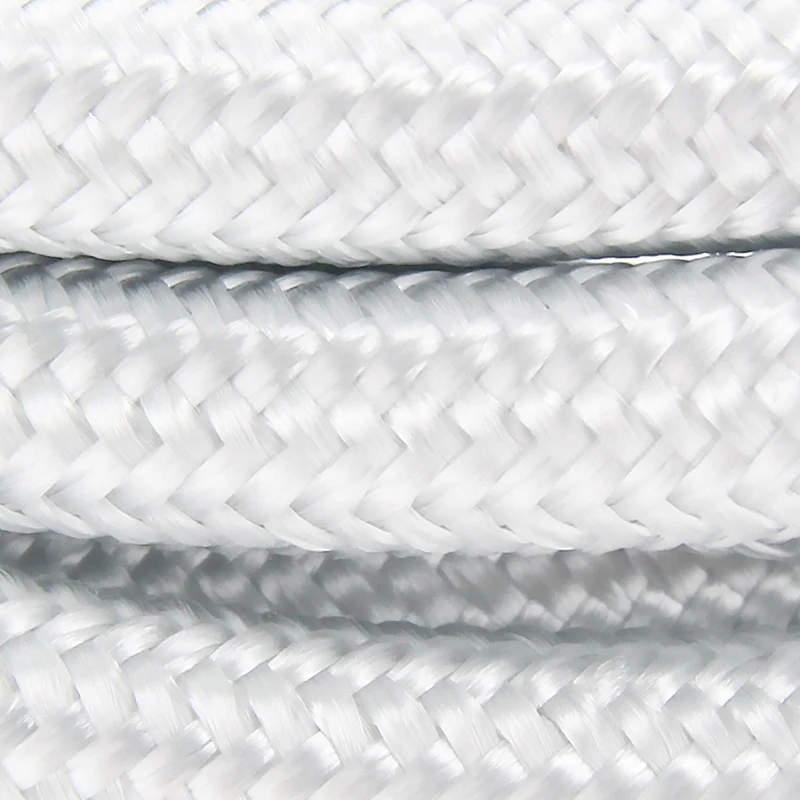 Silk fabric cable - 3 m - Silver
