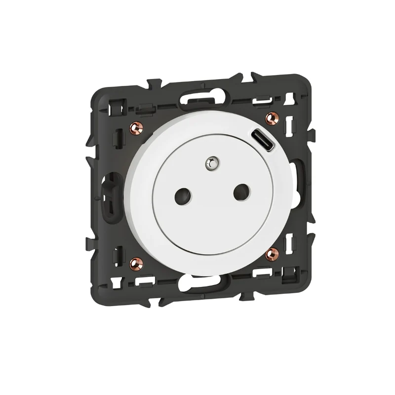 Prise 2P+T 16A avec chargeur USB-C à composer - Céliane - Legrand