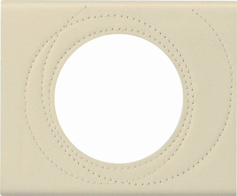 Plaque de finition 1 poste Céliane finition Cuir Perle Couture - Legrand