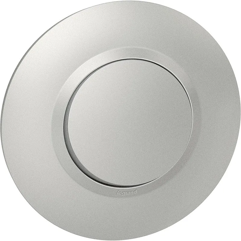Poussoir simple 6A complet - Dooxie - aluminium - Legrand