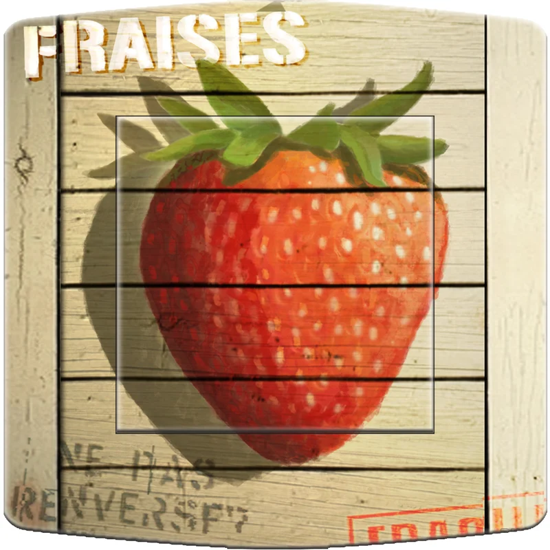 Interrupteur décoré fraises
