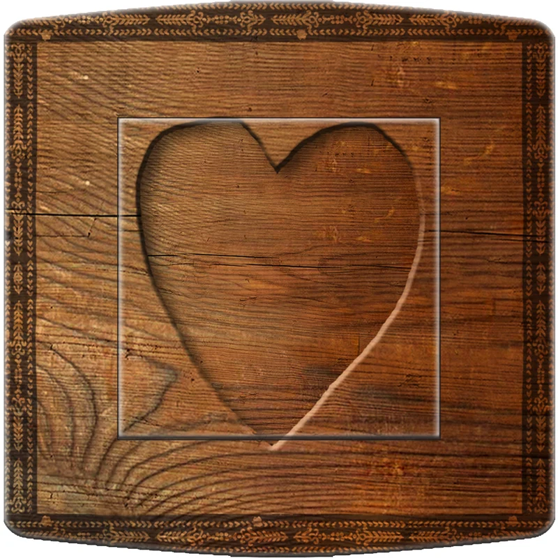 Interrupteur décoré coeur gravé