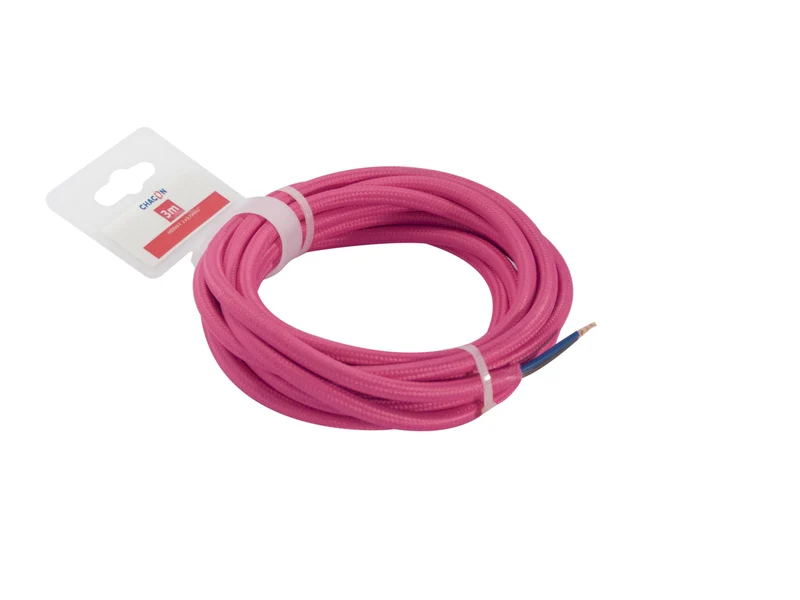 Fabric cable - 3 m - Pink