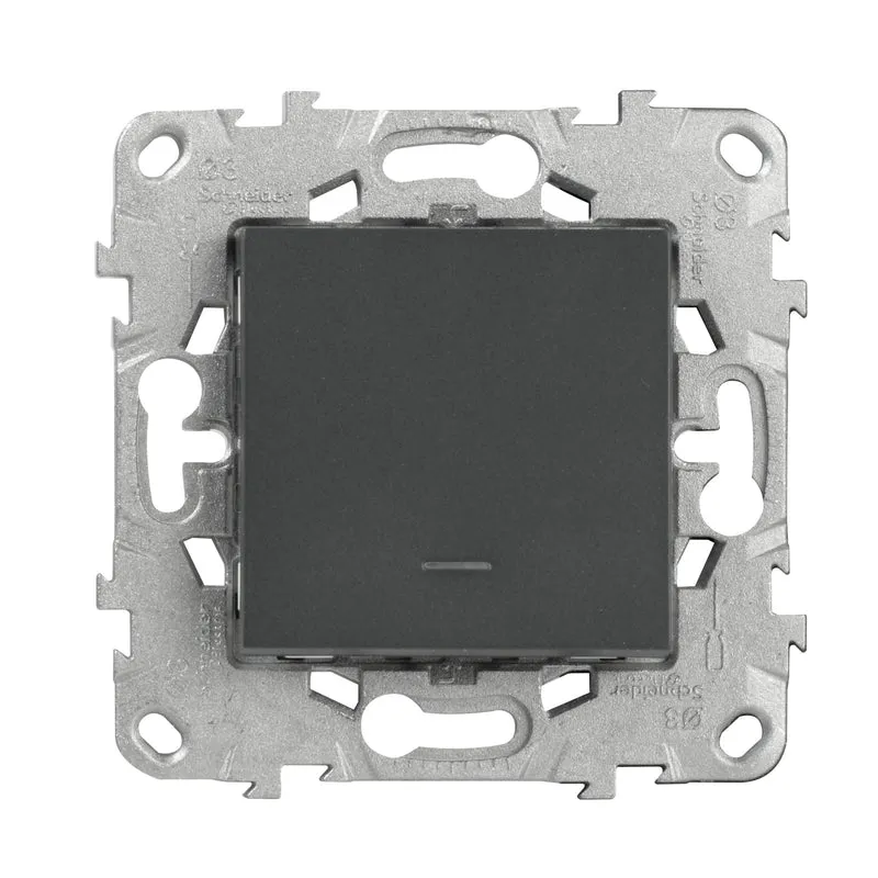 Bouton poussoir + voyant LED 10A - Unica - Schneider
