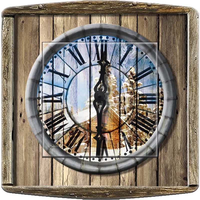 Interrupteur décoré horloge