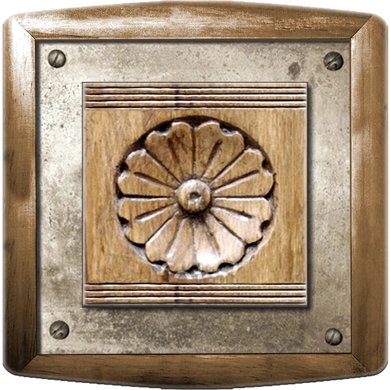 Interrupteur décoré edelweiss 3