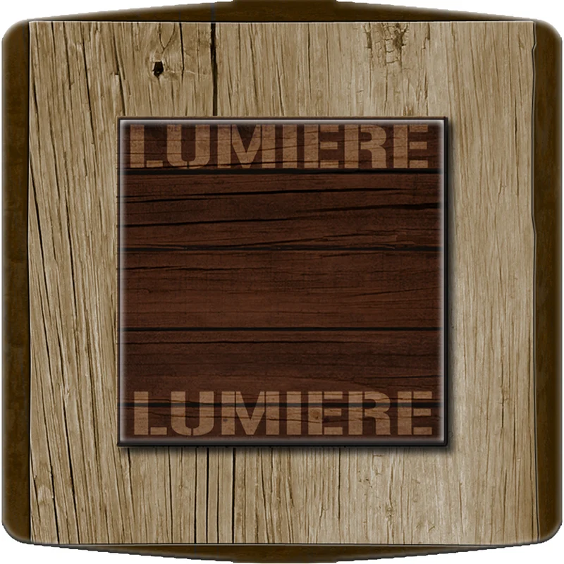 Interrupteur décoré bois lumière