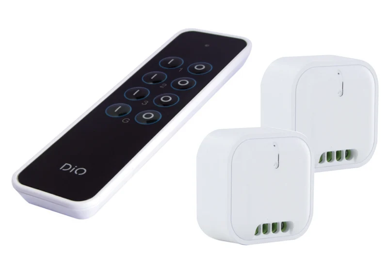 Set of 2 dimmer modules for shutters + 3-channel remote control