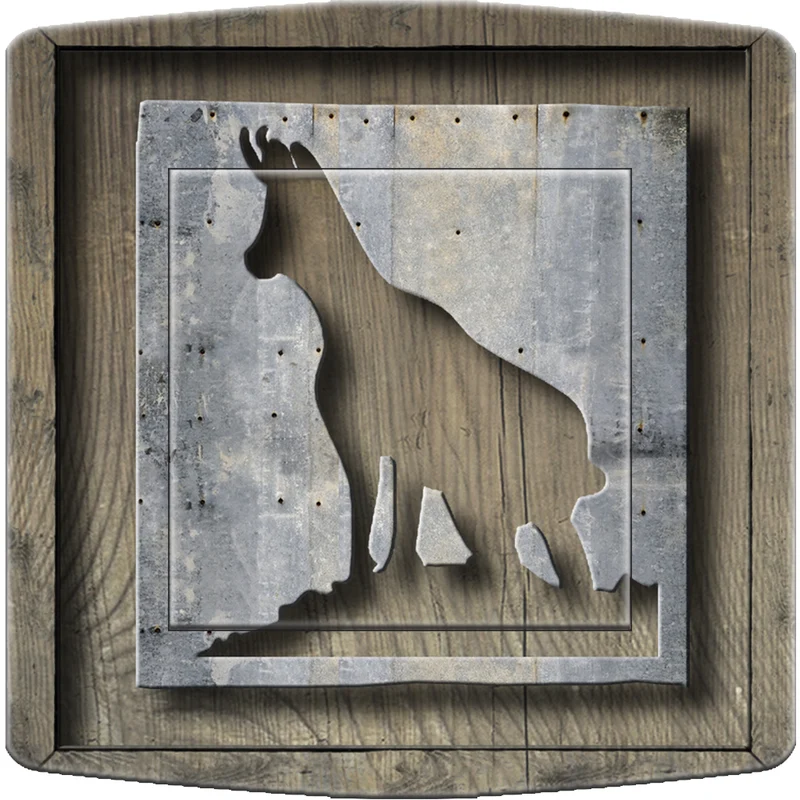 Interrupteur décoré chamois dessin