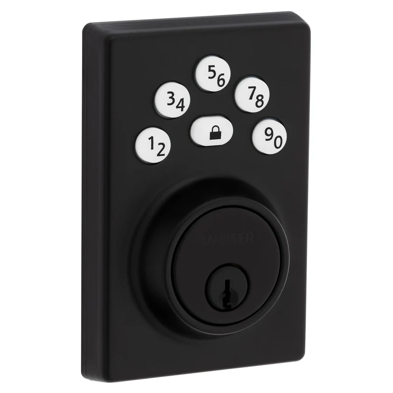 Pêne électronique contemporain Elements avec Smartcode, noir mat