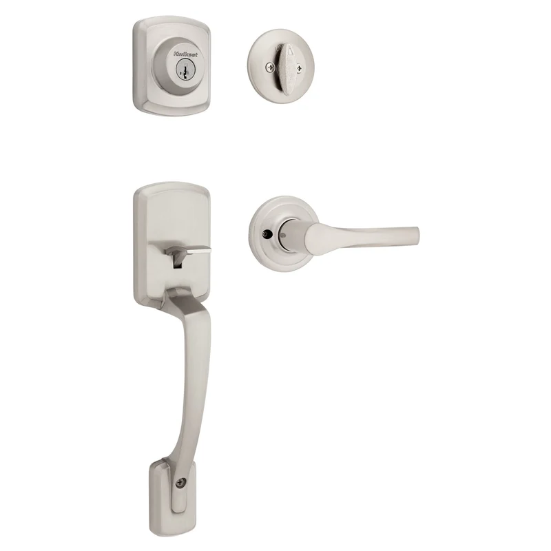 Clenche d’entrée Henley, nickel satiné