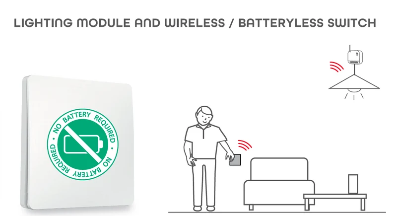 Set Lighting module and kinetic On / Off switch