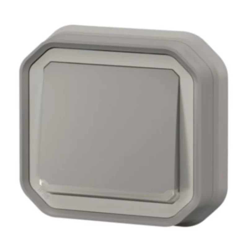 Va-et-vient lumineux encastré Plexo IP55 10AX - Gris - Legrand