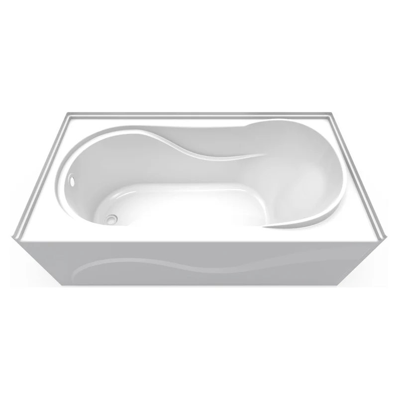 Baignoire ergonomique avec jupe Nova, 60'' x 32'' (drain à gauche)