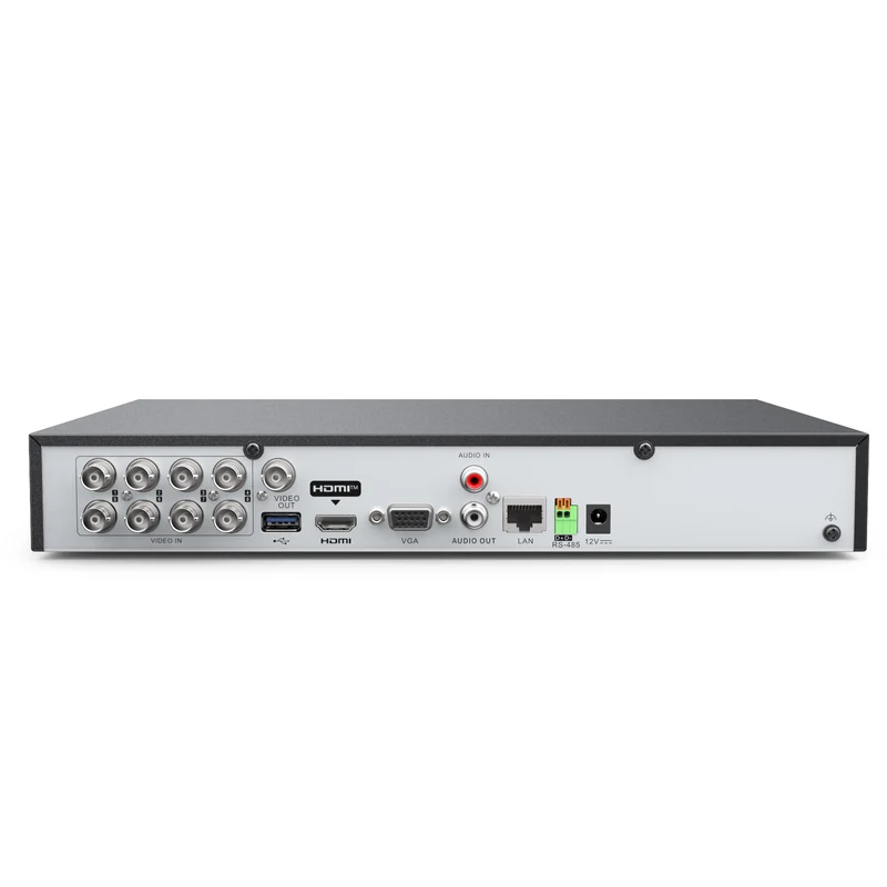 DR88 - Enregistreur DVR 4K 8 canaux, Détection de personnes et de véhicules, H.265+, Prend en charge 8 caméras BNC et 2 caméras IP