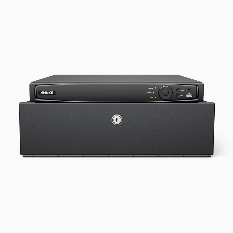 NR168 - NVR PoE 4K 16 canaux, H.265+, 2 interfaces SATA, RTSP et ONVIF pris en charge, Fonctionne avec Alexa