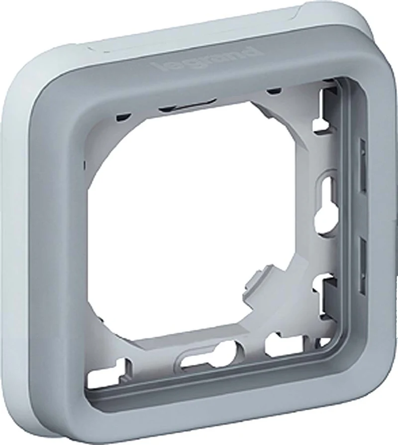 Plaque support 1 poste pour montage IP55 - Plexo - gris - Legrand